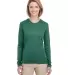 UltraClub 8622W Ladies' Cool & Dry Performance Lon FOREST GREEN front view