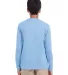UltraClub 8622Y Youth Cool & Dry Performance Long- COLUMBIA BLUE back view