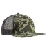 Big Accessories BX025 Surfer Trucker Cap in Forest camo/ blk front view