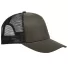 Big Accessories BX025 Surfer Trucker Cap in Olive/ black front view