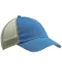 Big Accessories BA601 Washed Trucker Cap in Blue/ gray front view