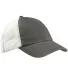 Big Accessories BA601 Washed Trucker Cap in Iron/ white front view