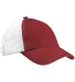 Big Accessories BA601 Washed Trucker Cap in Maroon/ white front view