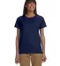 2000L Gildan Ladies' 6.1 oz. Ultra Cotton® T-Shir in Navy front view