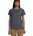 2000L Gildan Ladies' 6.1 oz. Ultra Cotton® T-Shir in Dark heather front view
