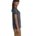 2000L Gildan Ladies' 6.1 oz. Ultra Cotton® T-Shir in Dark heather side view