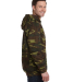 3969 Code V Camouflage Pullover Hooded Sweatshirt  in Green woodland side view