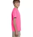 3931B Fruit of the Loom Youth 5.6 oz. Heavy Cotton NEON PINK back view