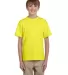 3931B Fruit of the Loom Youth 5.6 oz. Heavy Cotton NEON YELLOW front view
