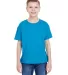 3931B Fruit of the Loom Youth 5.6 oz. Heavy Cotton TURQUOISE HTHR front view