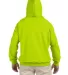 12500 Gildan 9.3 oz. Ultra Blend® 50/50 Hood in Safety green back view