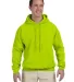 12500 Gildan 9.3 oz. Ultra Blend® 50/50 Hood in Safety green front view