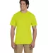 8300 Gildan 5.6 oz. Ultra Blend® 50/50 Pocket T-S in Safety green front view