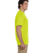 8300 Gildan 5.6 oz. Ultra Blend® 50/50 Pocket T-S in Safety green side view