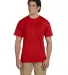 8300 Gildan 5.6 oz. Ultra Blend® 50/50 Pocket T-S in Red front view