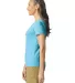 64000L Gildan Ladies 4.5 oz. SoftStyle™ Ringspun in Sky side view