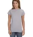 64000L Gildan Ladies 4.5 oz. SoftStyle™ Ringspun in Rs sport grey front view