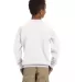 1800B Gildan Youth 7.75 oz. Heavy Blend™ 50/50 F in White back view