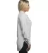 Burnside 5200 Women's Long Sleeve Solid Flannel Sh in Stone side view