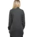 Burnside 5200 Women's Long Sleeve Solid Flannel Sh in Charcoal back view