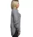 Burnside 5200 Women's Long Sleeve Solid Flannel Sh in Heather grey side view
