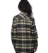 Burnside 5210 Women's Yarn-Dyed Long Sleeve Flanne in Dark khaki back view