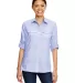 Burnside 5247 Women's Textured Solid Long Sleeve S in Blue front view
