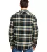 Burnside 8610 Quilted Flannel Jacket in Khaki back view