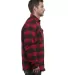 Burnside 8610 Quilted Flannel Jacket in Red/ black side view