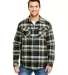Burnside 8610 Quilted Flannel Jacket in Khaki front view