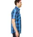 Burnside 9203 Buffalo Plaid Short Sleeve Shirt in Black/ blue side view