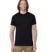 Bayside 1701 USA-Made 50/50 Short Sleeve T-Shirt in Black front view