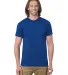 Bayside 1701 USA-Made 50/50 Short Sleeve T-Shirt in Royal blue front view