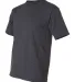 Bayside 1701 USA-Made 50/50 Short Sleeve T-Shirt in Charcoal hthr side view