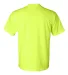 Bayside 1701 USA-Made 50/50 Short Sleeve T-Shirt in Lime green back view