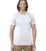 Bayside 1701 USA-Made 50/50 Short Sleeve T-Shirt in White front view