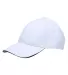 Bayside BA3621 Brushed Twill Structured Sandwich C in White/ black front view