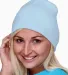 Bayside BA3810 Beanie in Light blue front view
