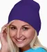 Bayside BA3810 Beanie in Purple front view