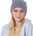 Bayside BA3810 Beanie in Graphite front view