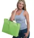 Bayside BA750 Medium Gusset Tote in Lime green front view