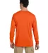 Jerzees 21MLR Dri-Power Sport Long Sleeve T-Shirt SAFETY ORANGE back view