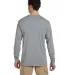 Jerzees 21MLR Dri-Power Sport Long Sleeve T-Shirt ATHLETIC HEATHER back view