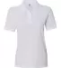 Jerzees 537WR Easy Care Women's Pique Sport Shirt WHITE front view