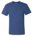 Jerzees 601MR Dri-Power Active Triblend T-Shirt TRUE BLUE HEATHR front view