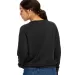 Ladies' Raglan Pullover Long Sleeve Crewneck Sweat in Tri charcoal back view