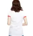 US Blanks US609 Women's Classic Ringer Tee in White/ red back view