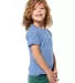 Toddler Tri-Blend Crewneck T-Shirt in Tri blue side view