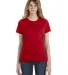 Anvil 880 Women's Lightweight Ringspun T-Shirt in True red front view