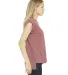8804 Women's Flowy Muscle Tank with Rolled Cuffs in Mauve side view